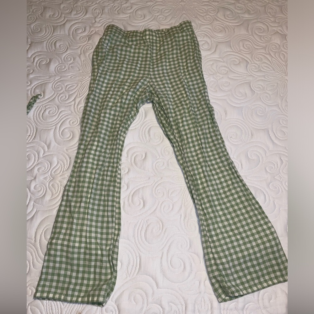 American Eagle Green/White Plaid Linen Set in size XXS - Picture 7 of 15